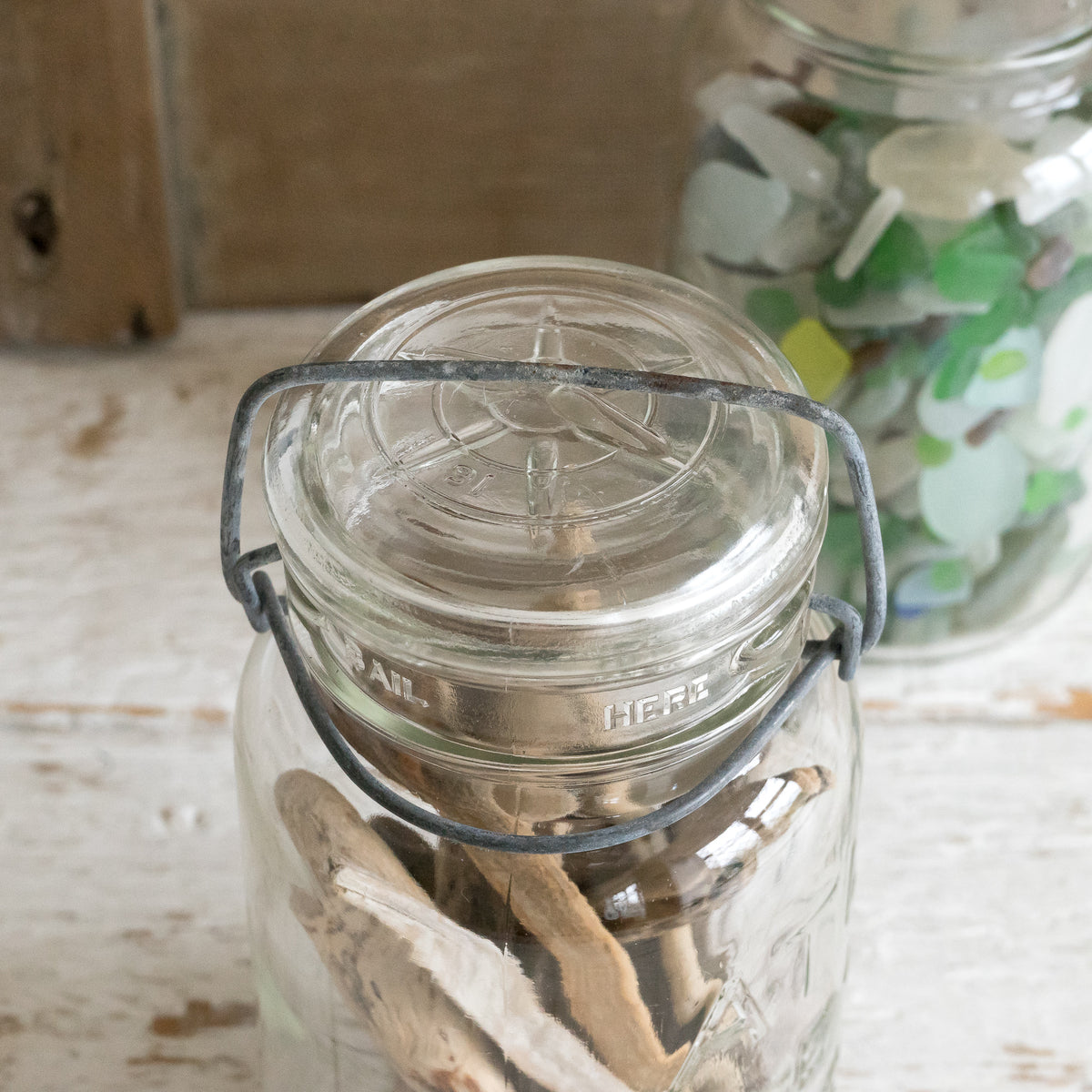 Vintage Glass 'Atlas' Storage Jar