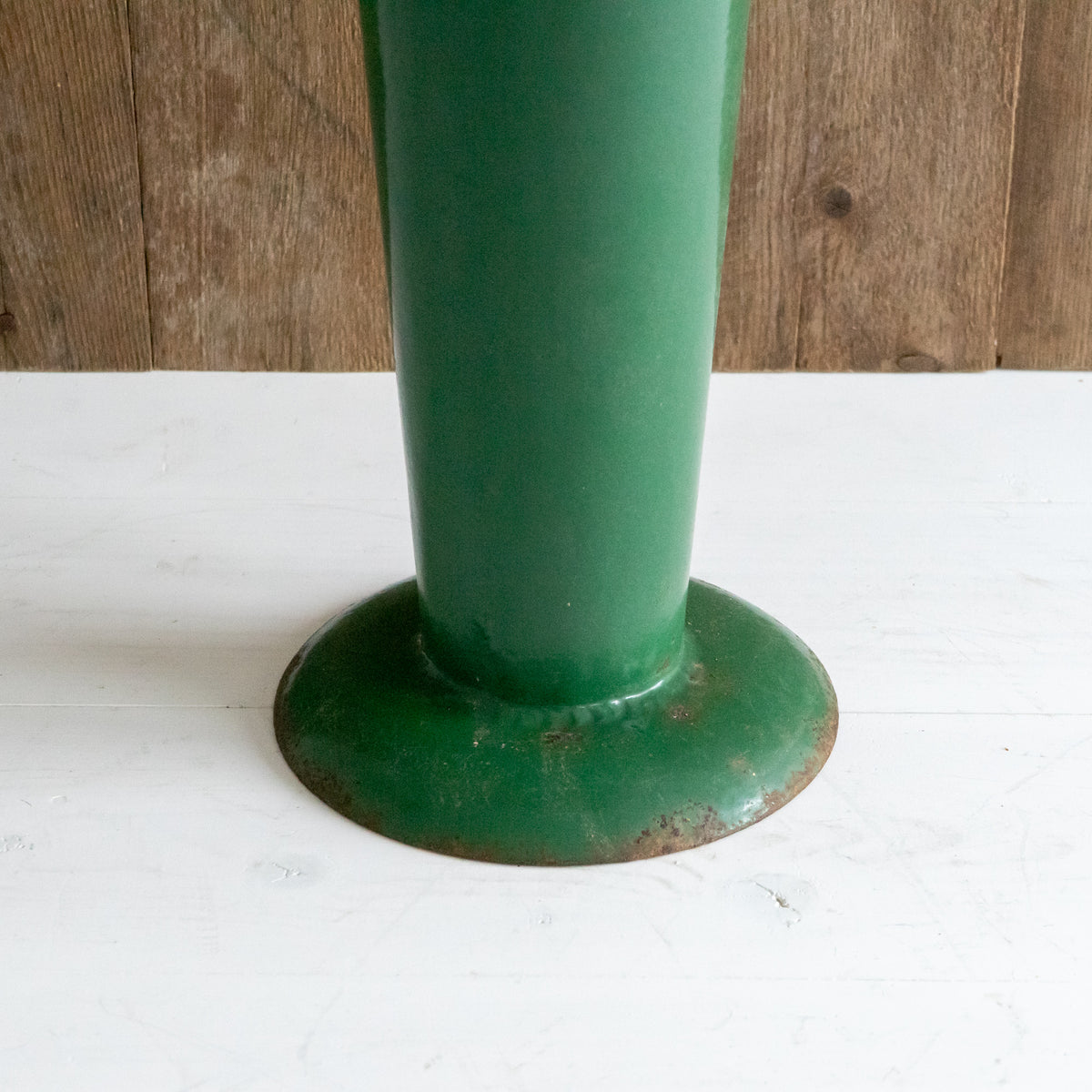 Vintage Green Enamel Horticultural Show Vase