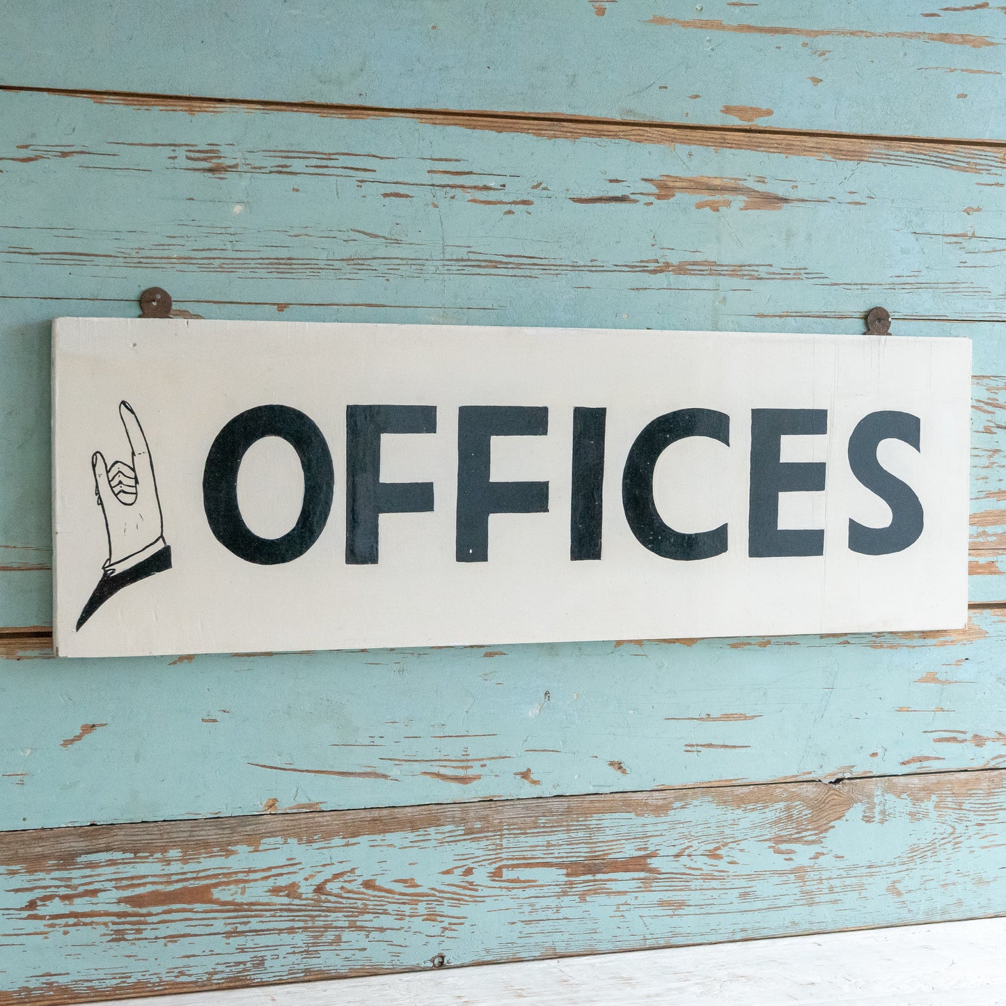 Vintage Hand Painted OFFICES Sign