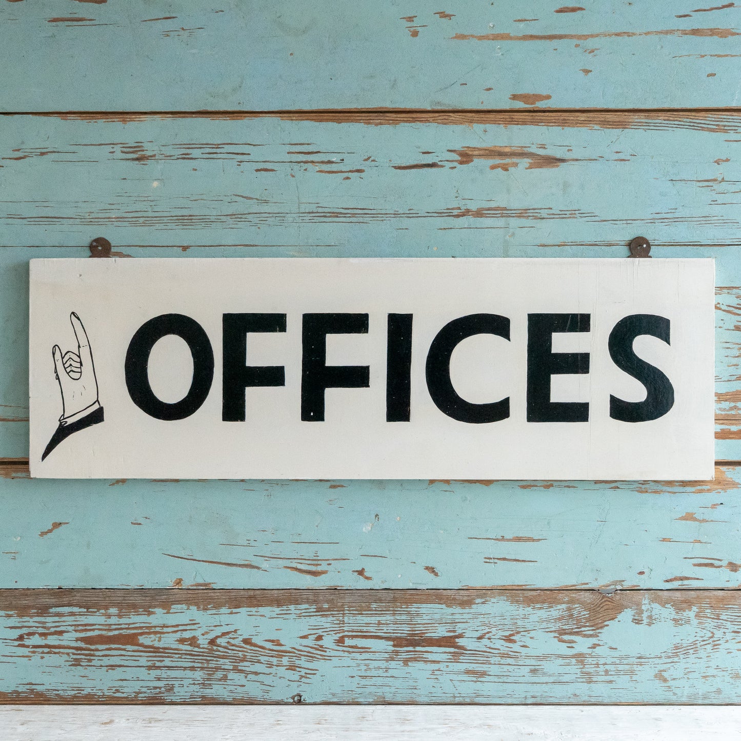 Vintage Hand Painted OFFICES Sign