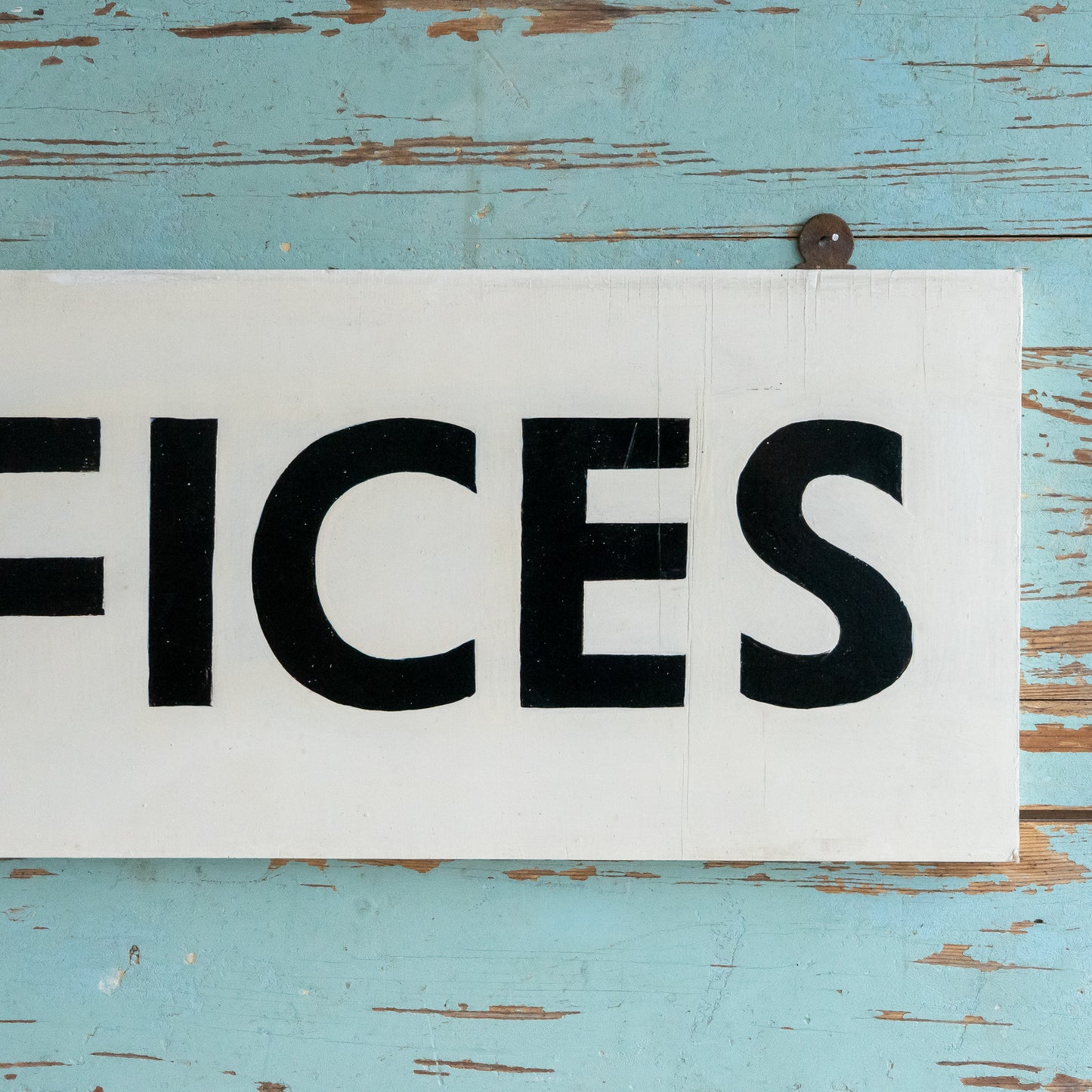 Vintage Hand Painted OFFICES Sign