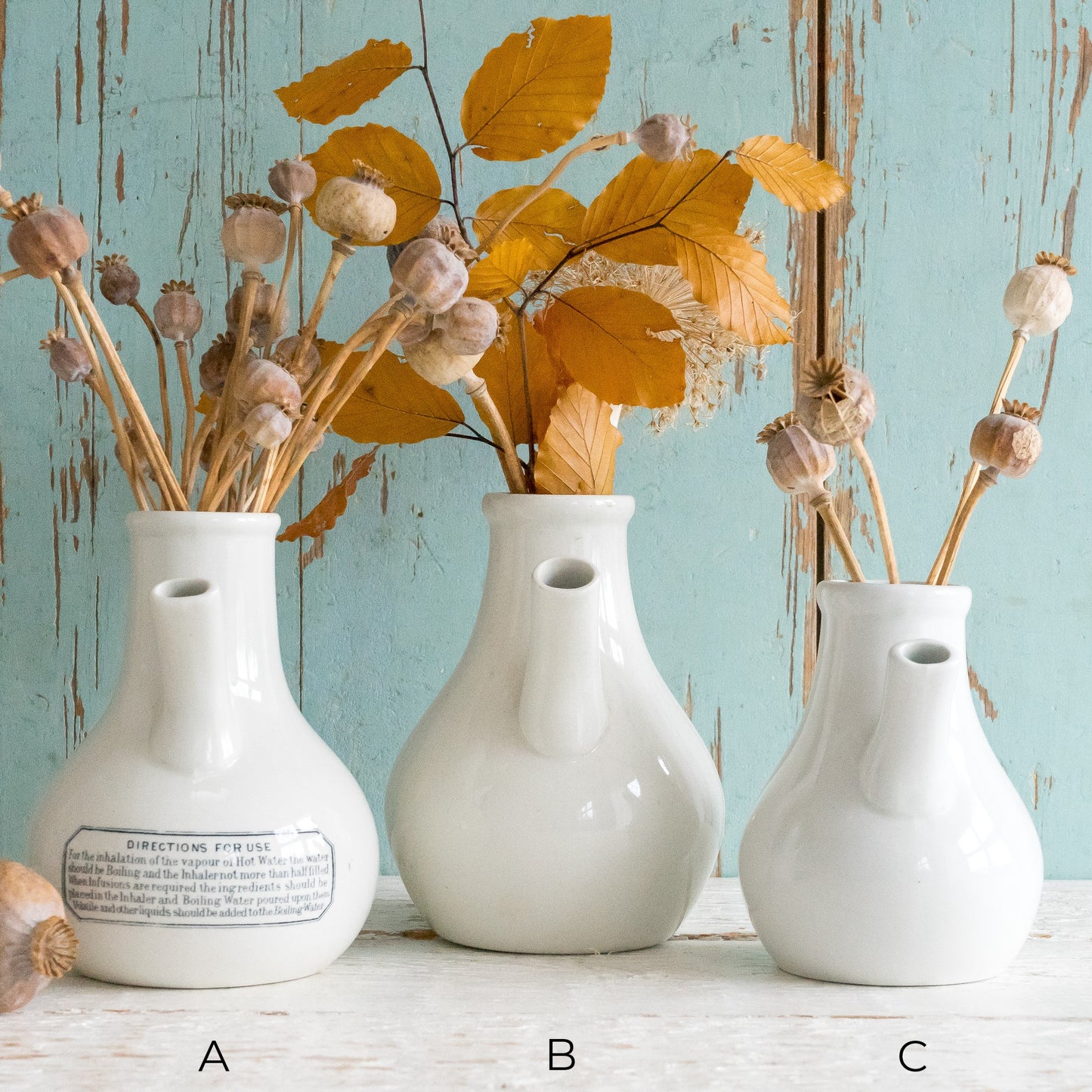 White Ironstone Inhaler Pot #2