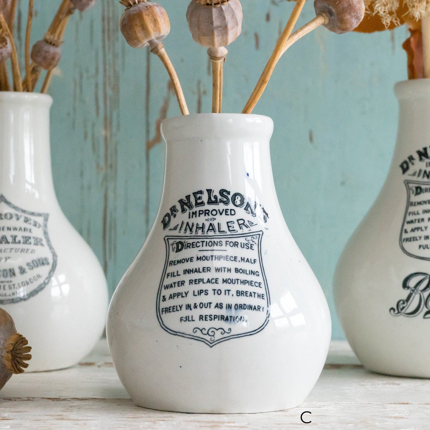 White Ironstone Inhaler Pot #2