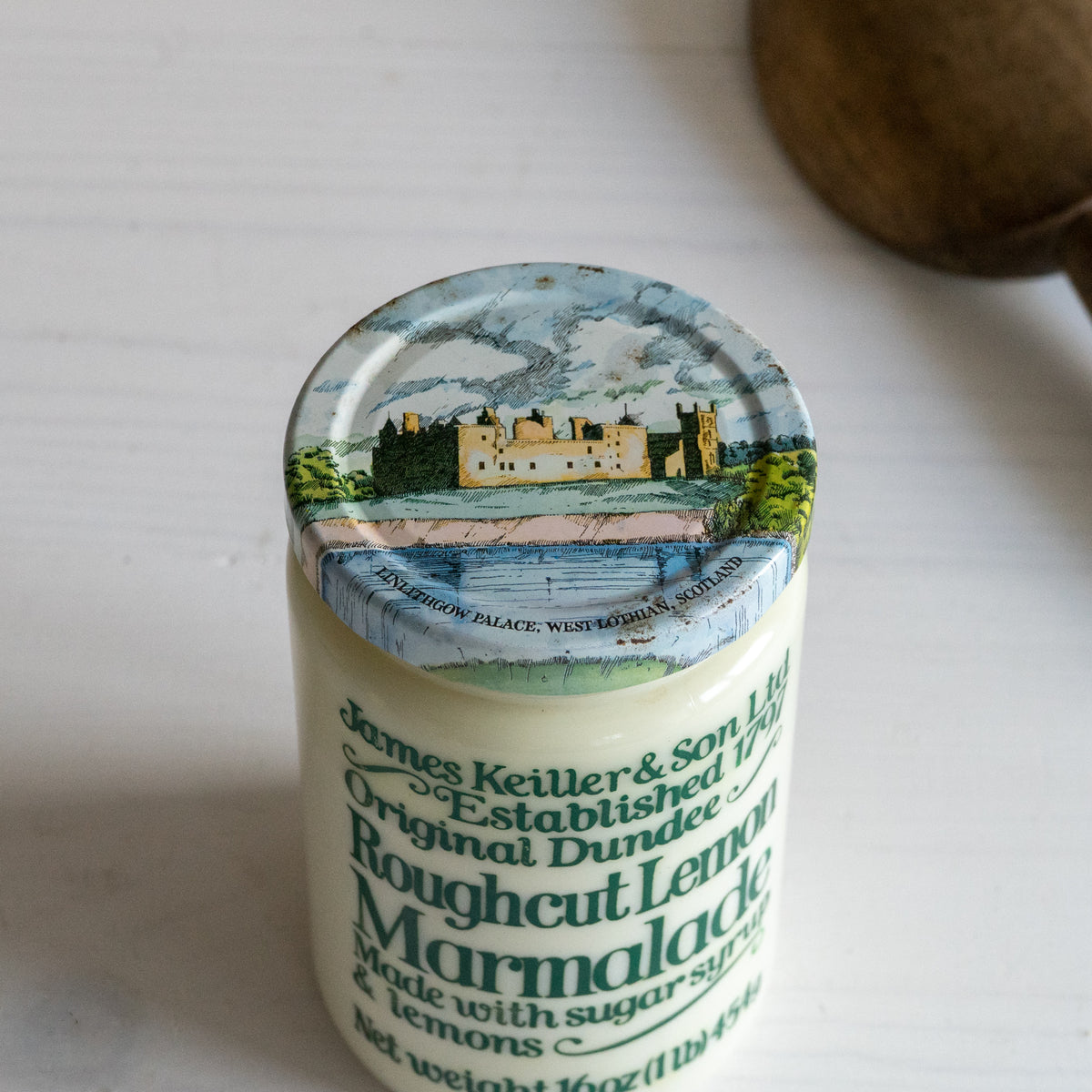 Vintage James Keiller Roughcut Lemon Marmalade Pot
