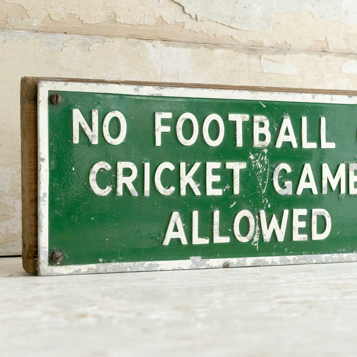 Vintage Painted Metal Sign