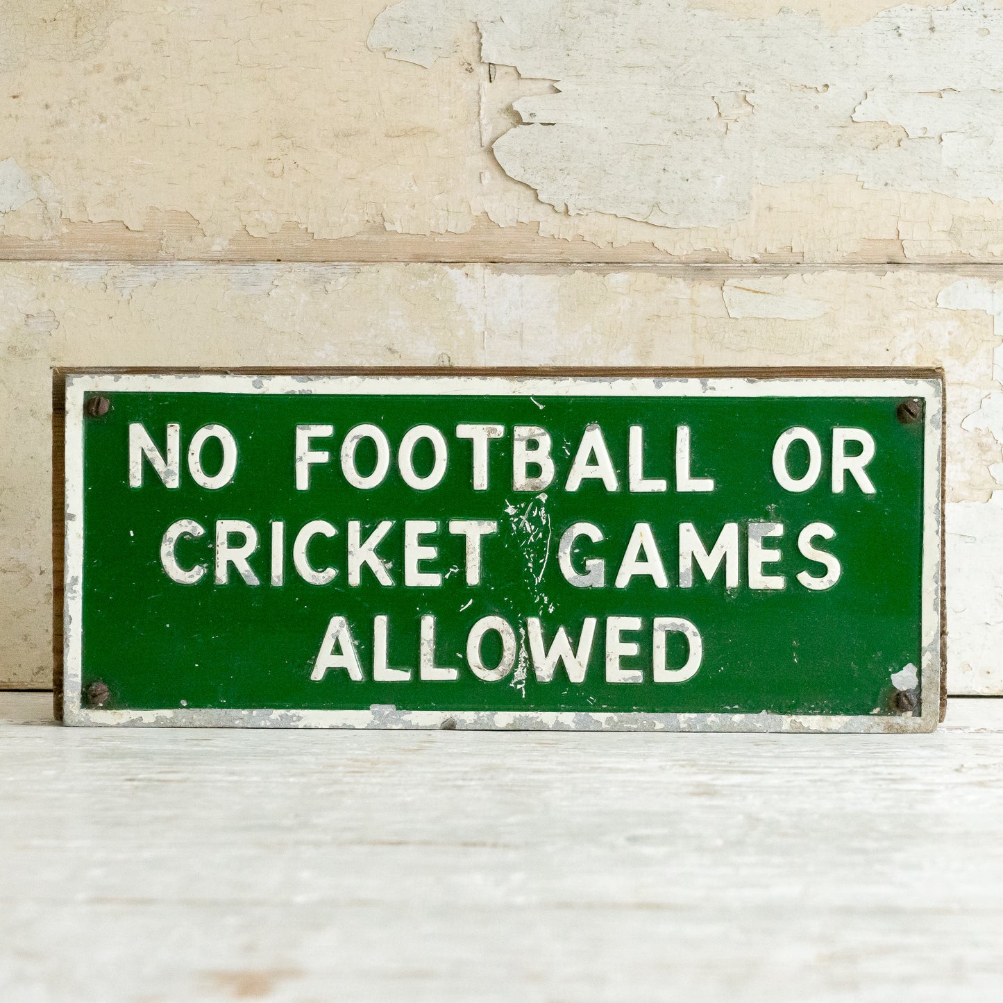 Vintage Painted Metal Sign