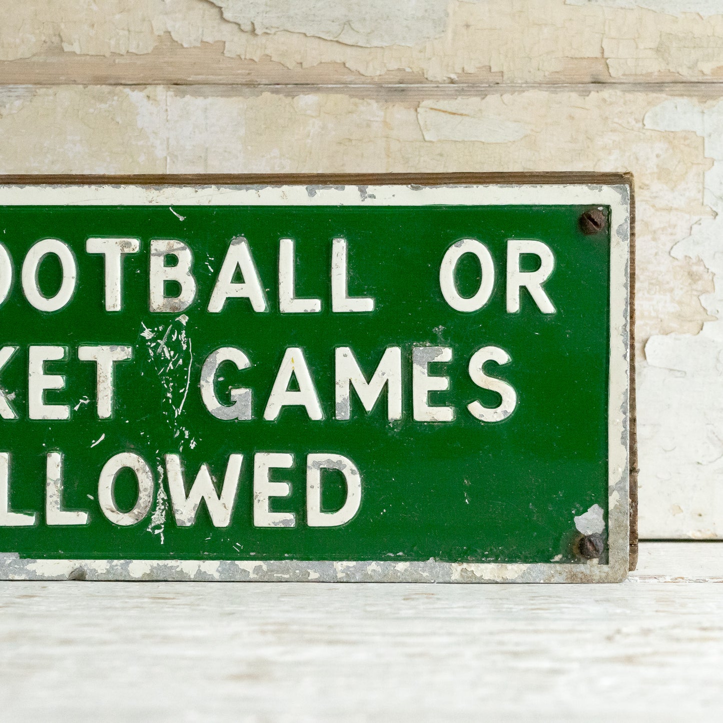 Vintage Painted Metal Sign