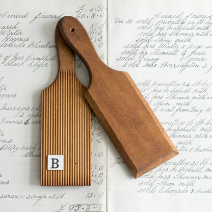 Vintage Pair of Wooden Butter Pats