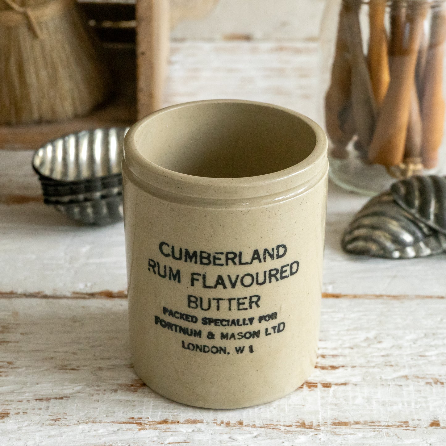 Vintage Stoneware Rum Butter Pot