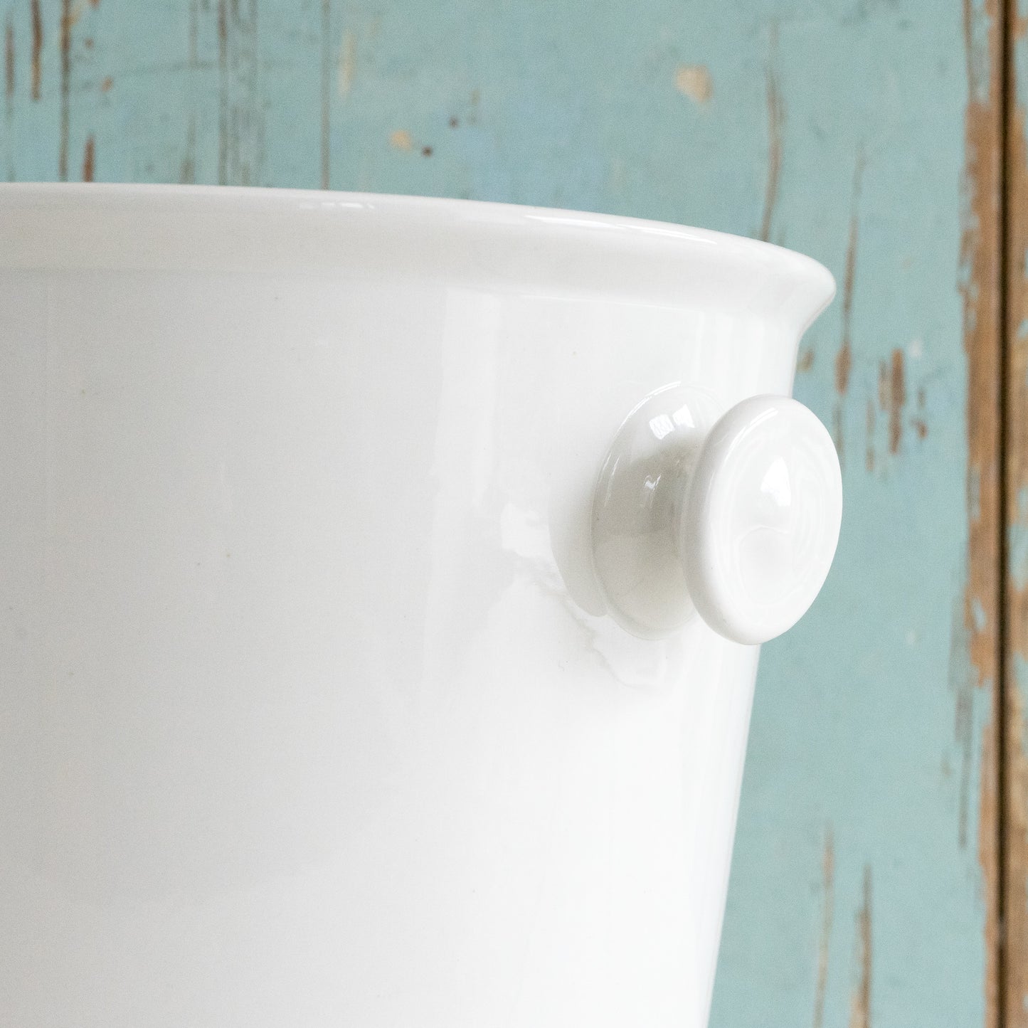 Vintage White Ironstone Slop Bucket