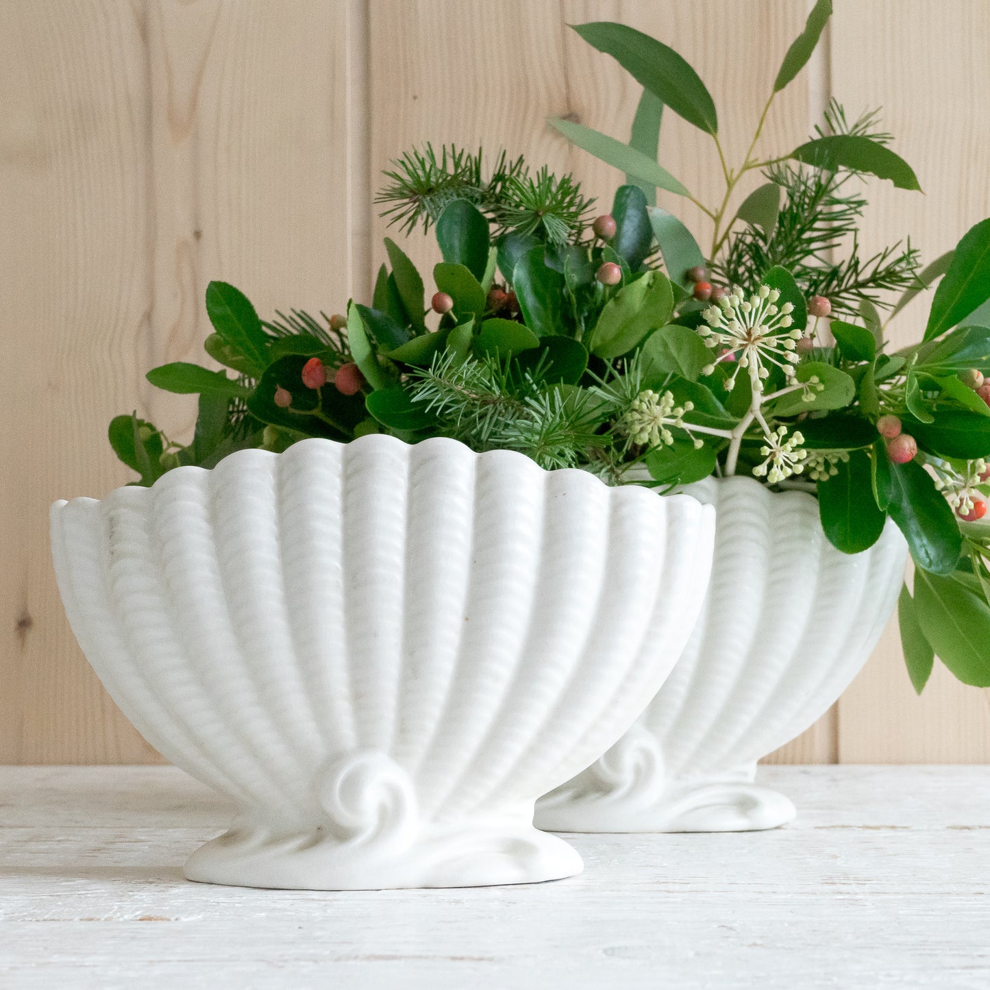 Vintage White Mantle Vase