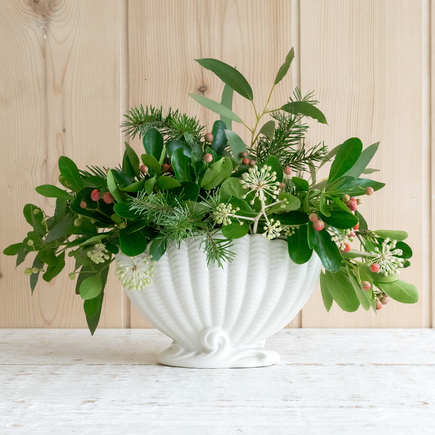 Vintage White Mantle Vase