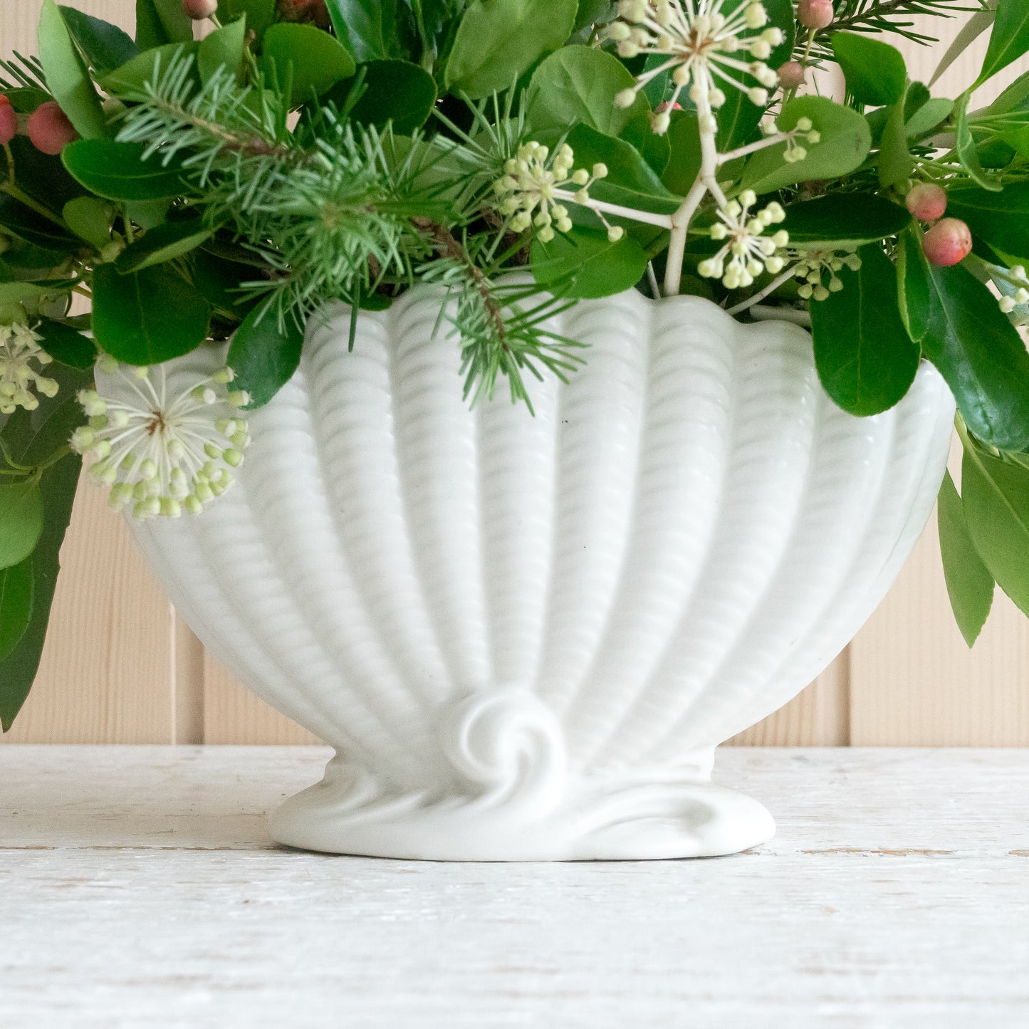 Vintage White Mantle Vase