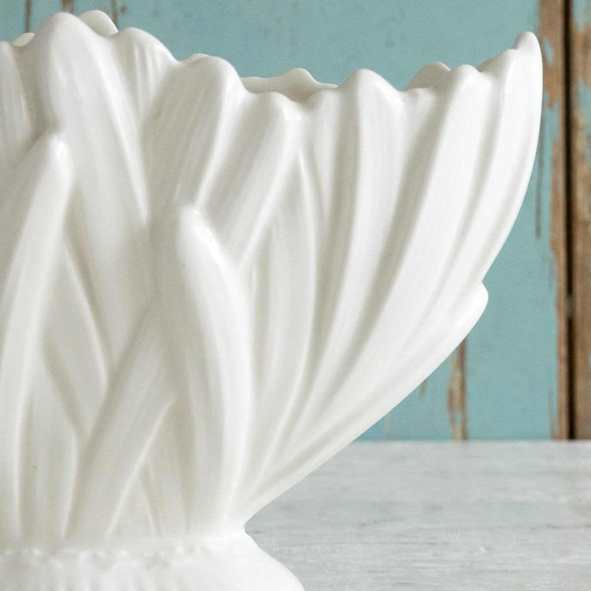Vintage White Mantle Vase