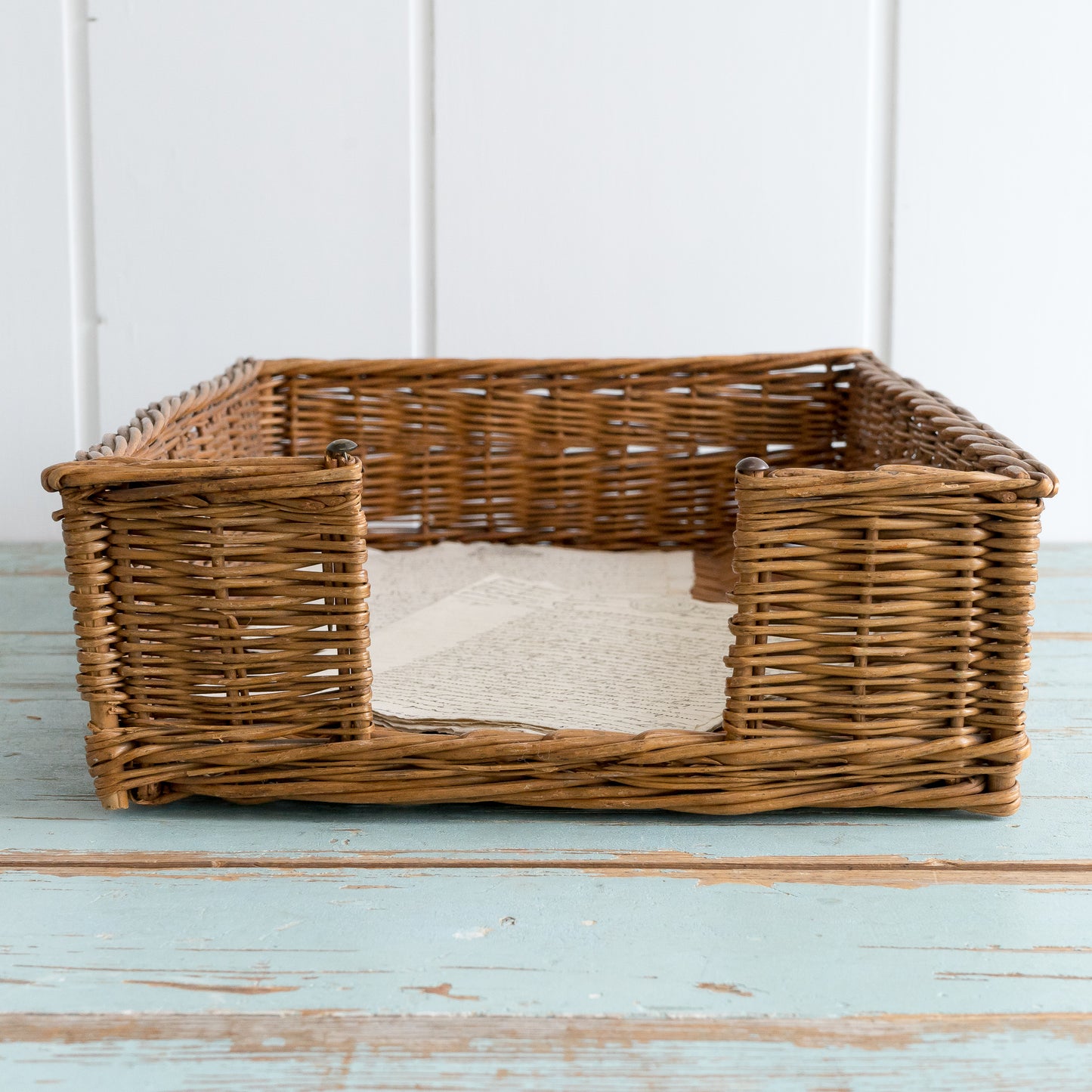 Vintage wicker Letter Tray Basket