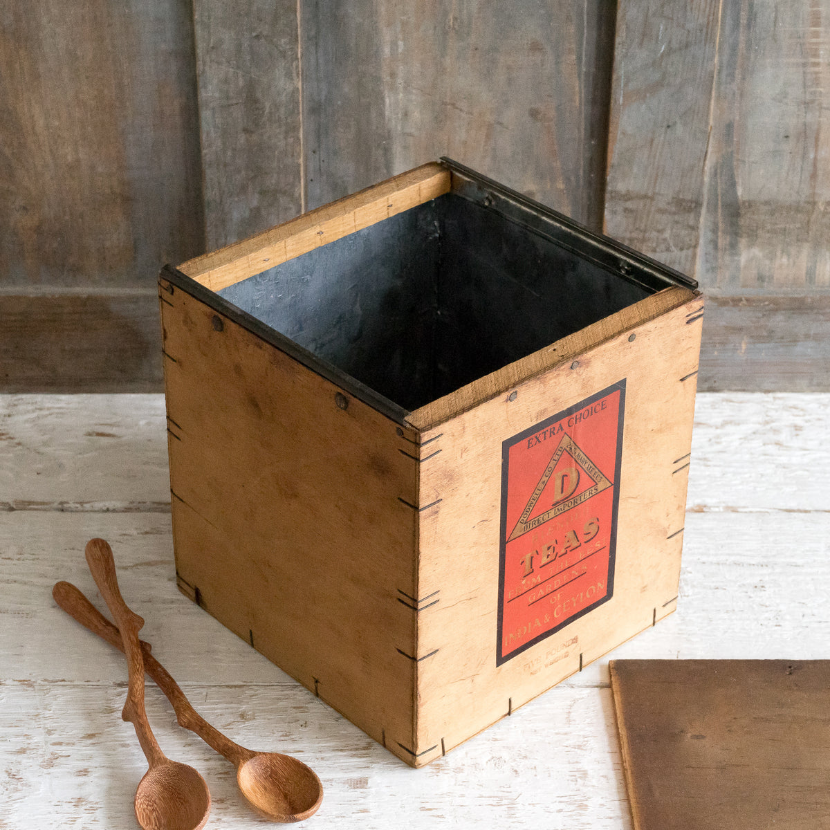 Vintage Wooden Tea Box