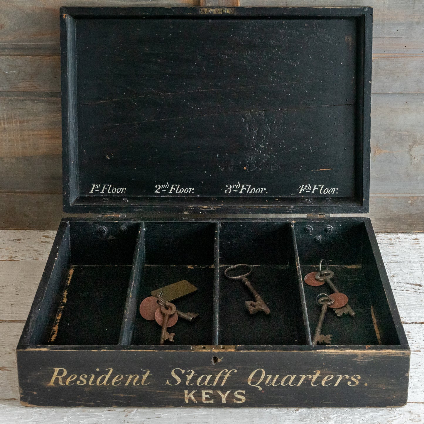 Vintage Hand Painted Key Storage Box