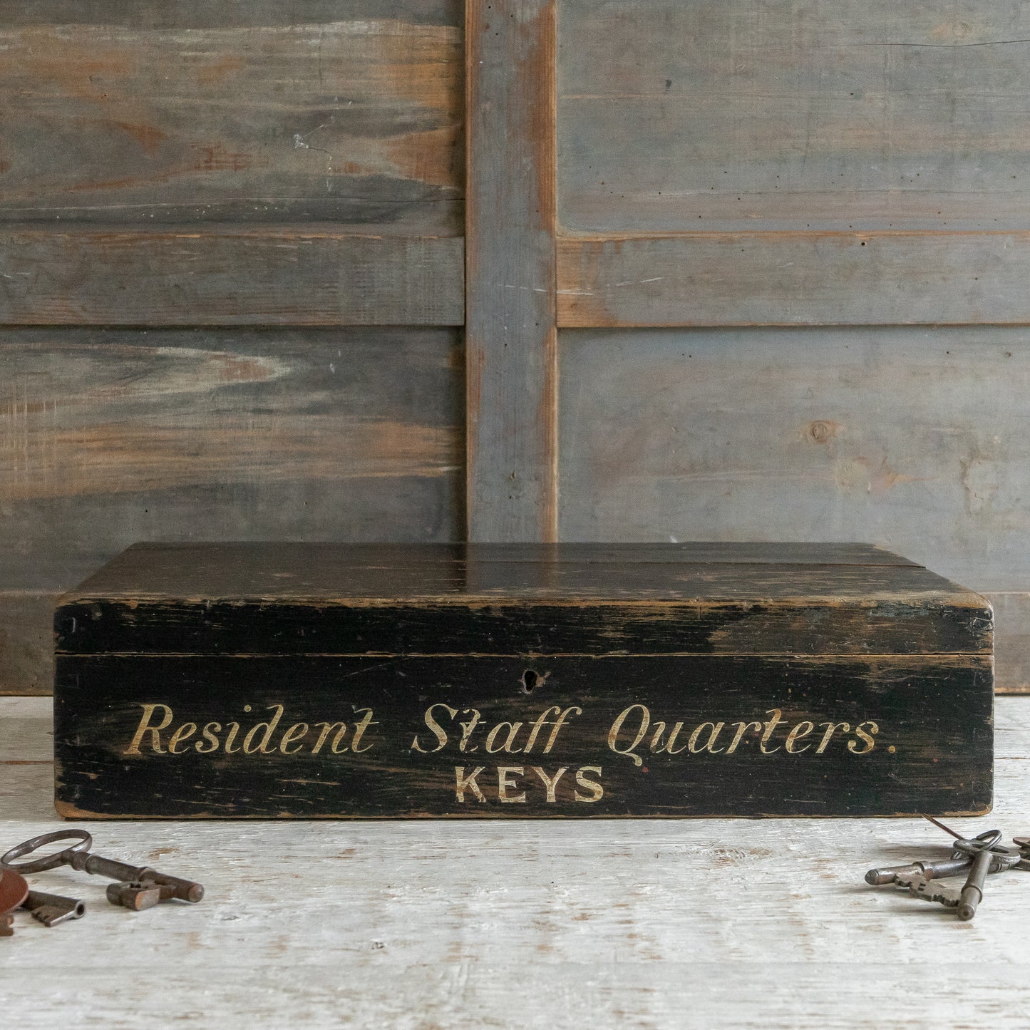 Vintage Hand Painted Key Storage Box