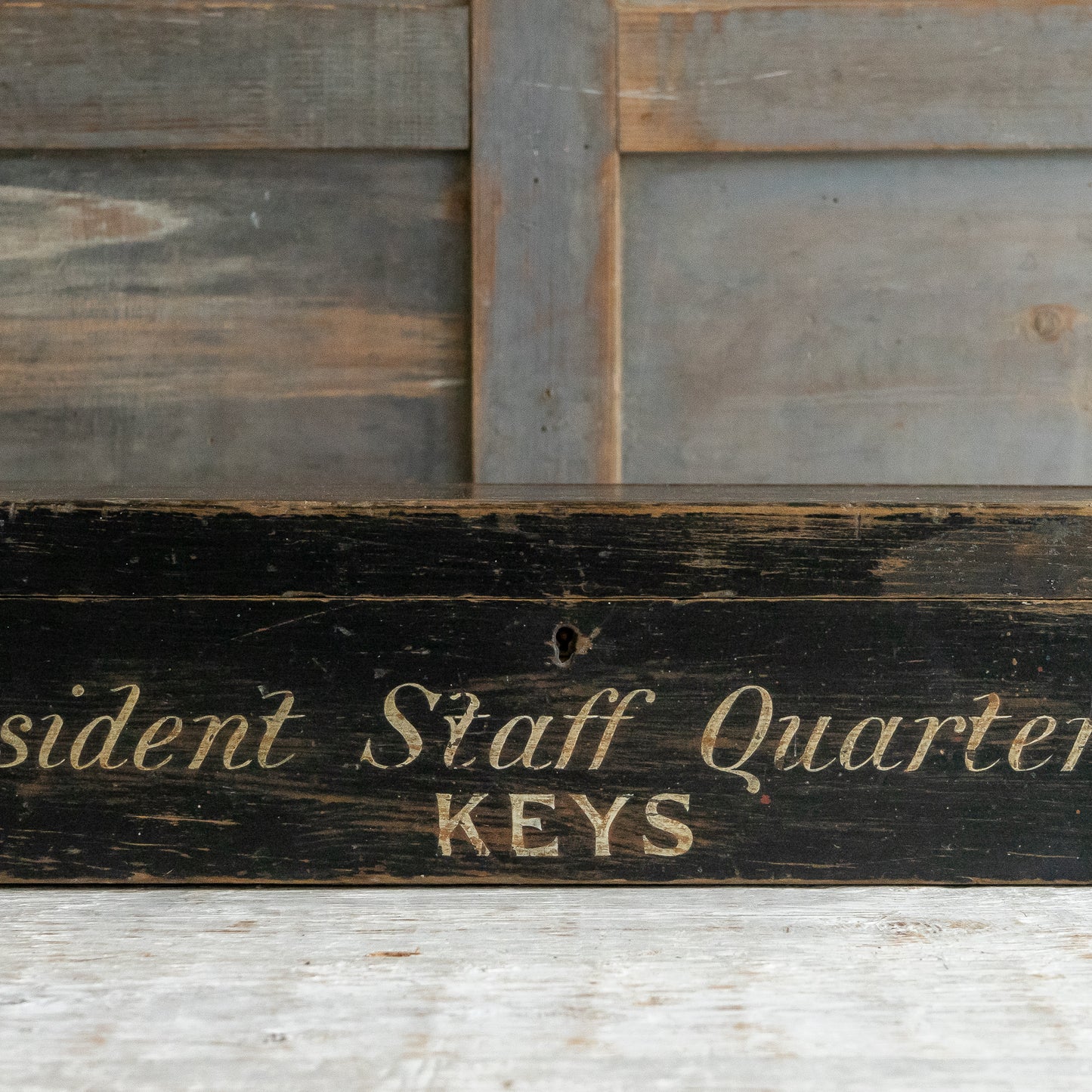 Vintage Hand Painted Key Storage Box