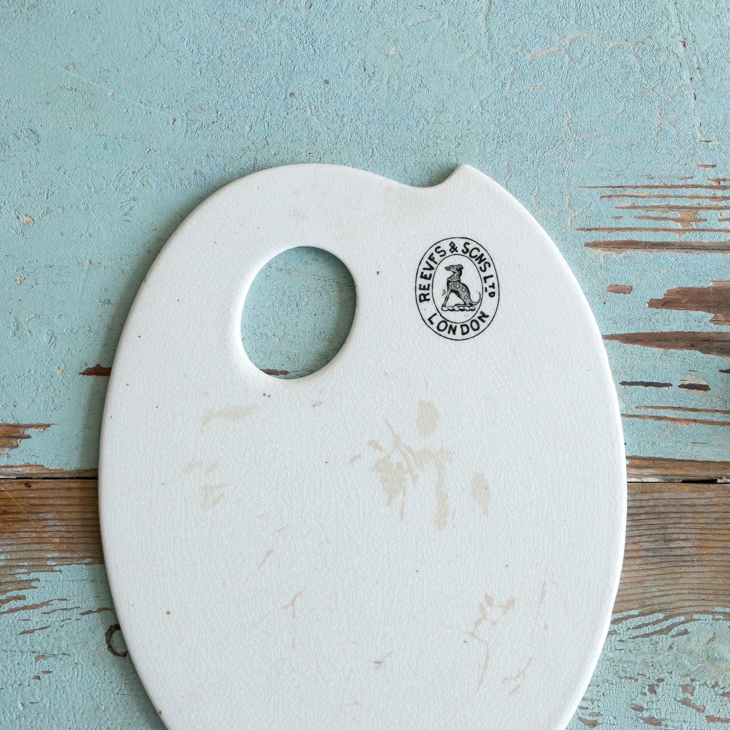 White Ironstone Artist Palette