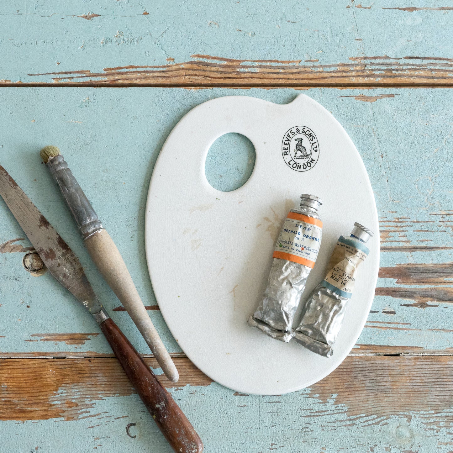 White Ironstone Artist Palette