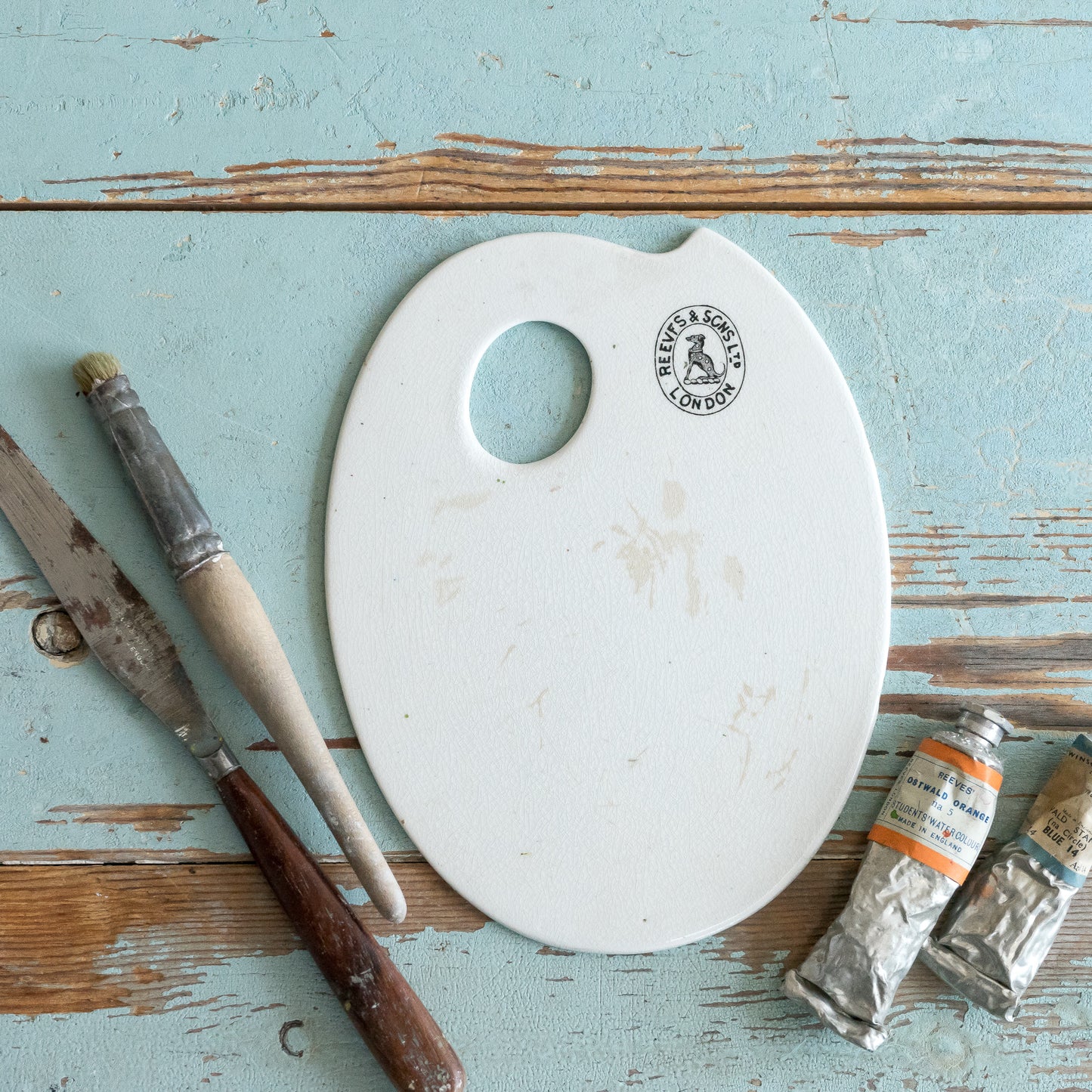 White Ironstone Artist Palette