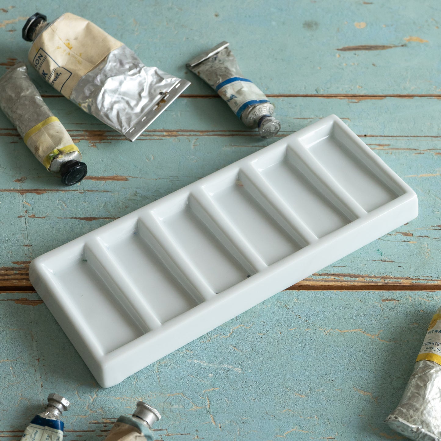 White Ironstone Paint Palette