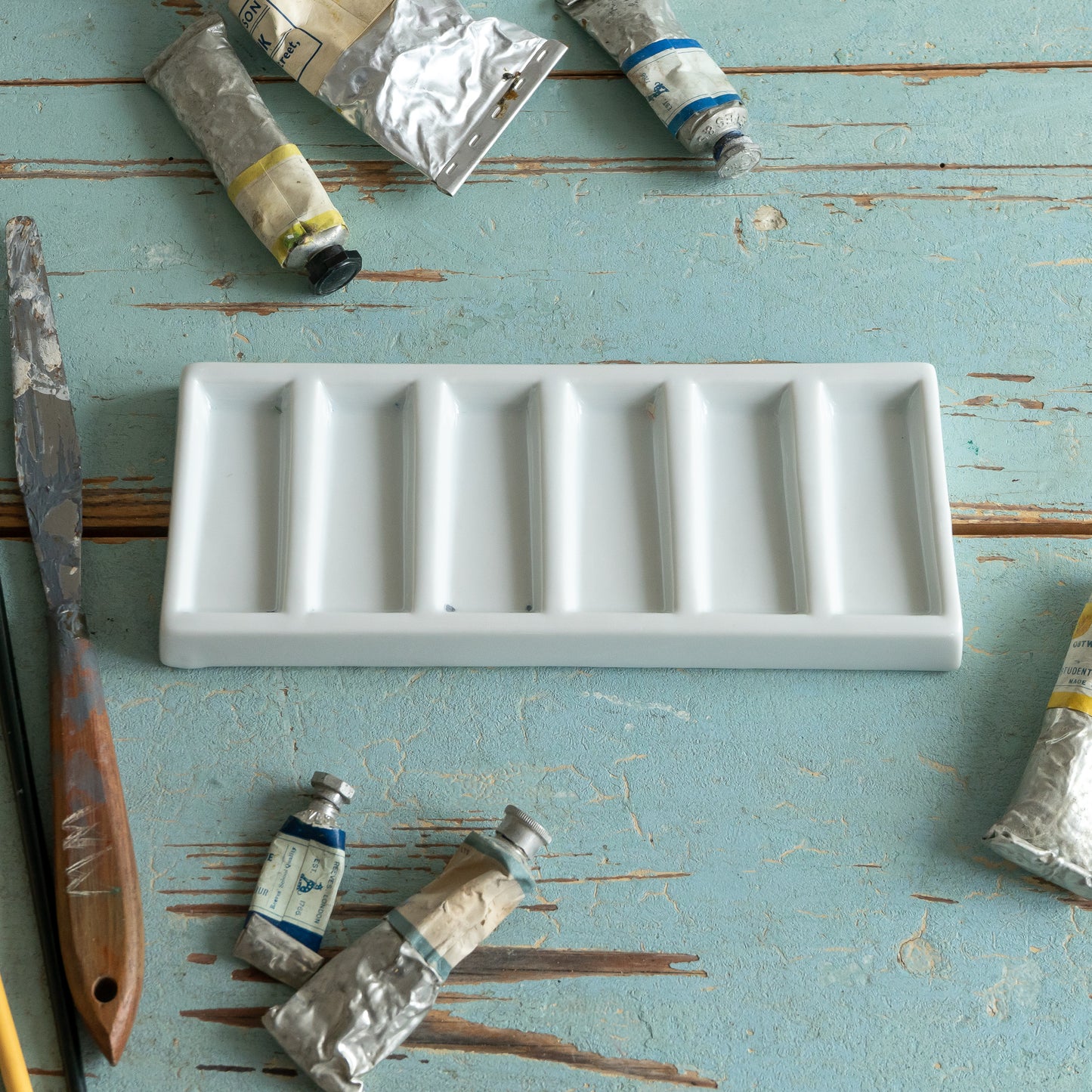 White Ironstone Paint Palette
