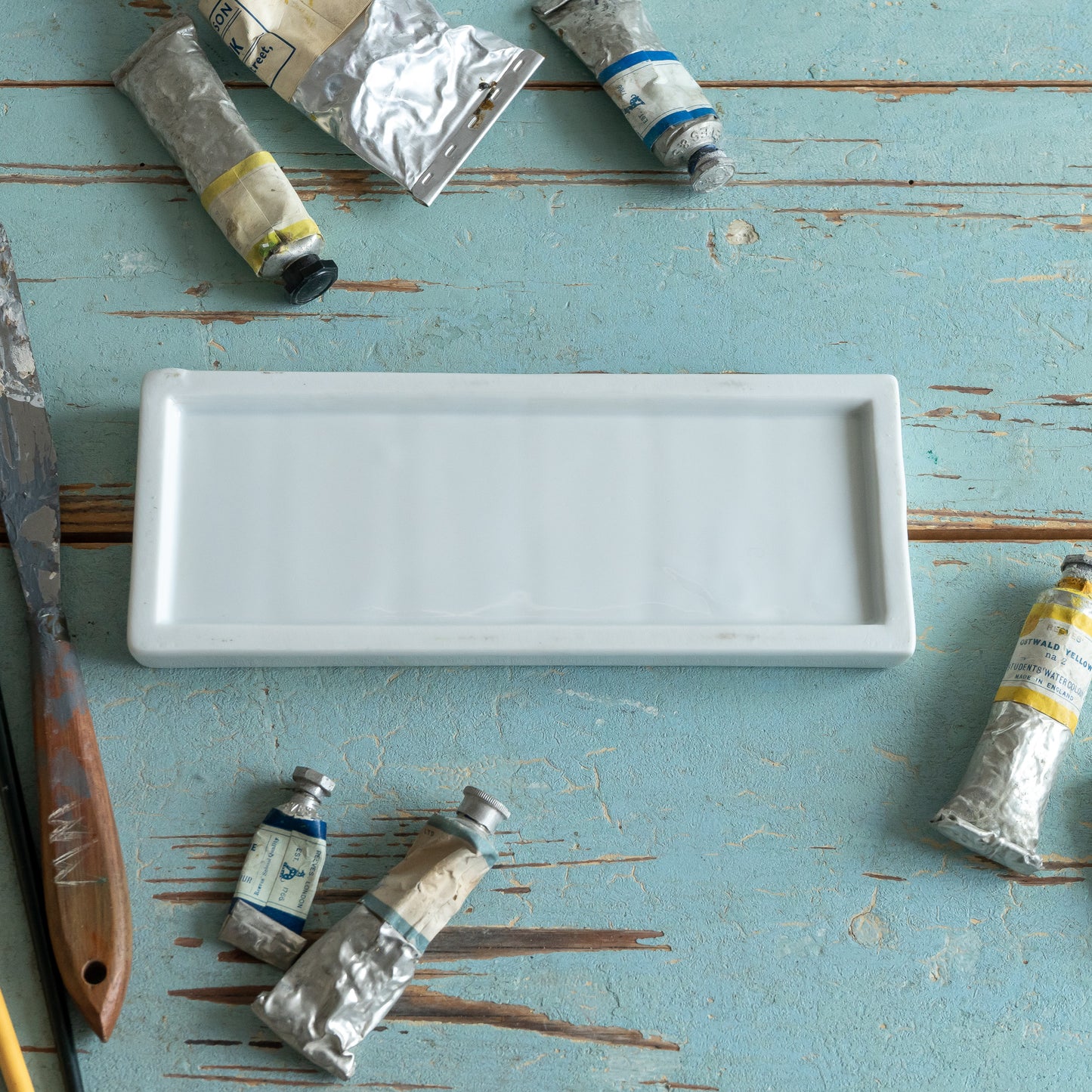 White Ironstone Paint Palette