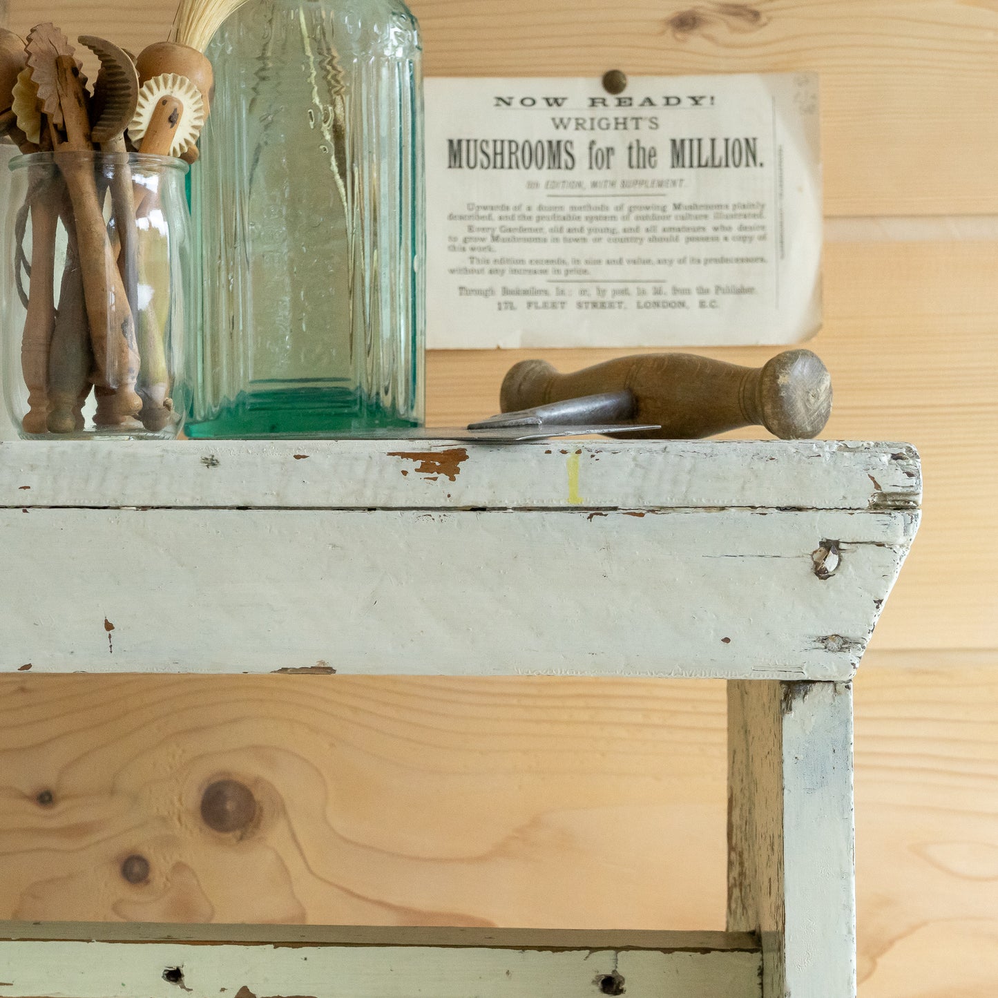 White Painted Stool
