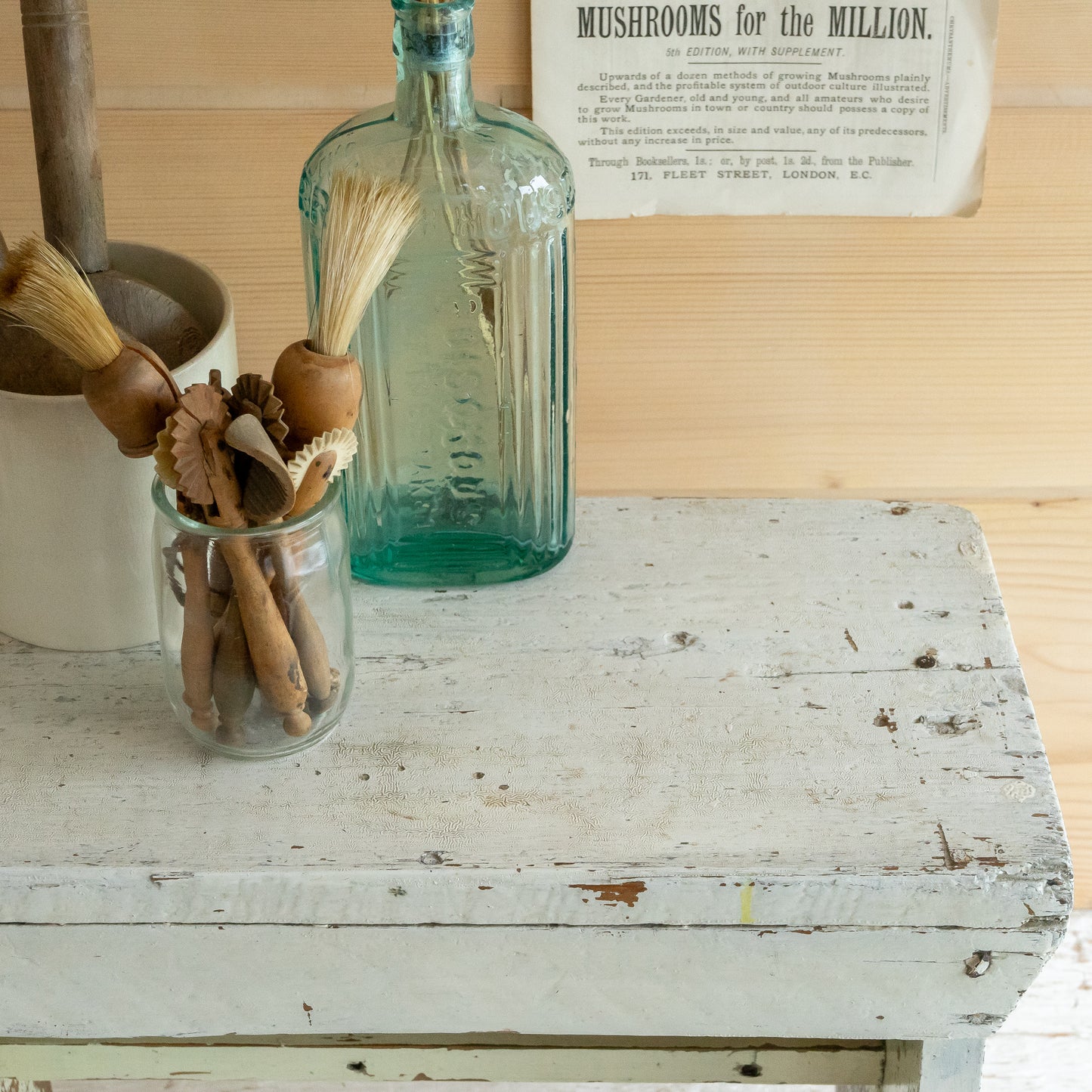 White Painted Stool