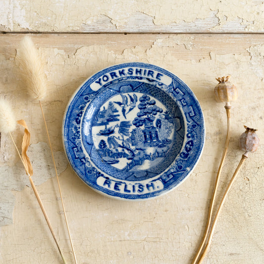 Yorkshire Relish Willow pattern Advertising Plate