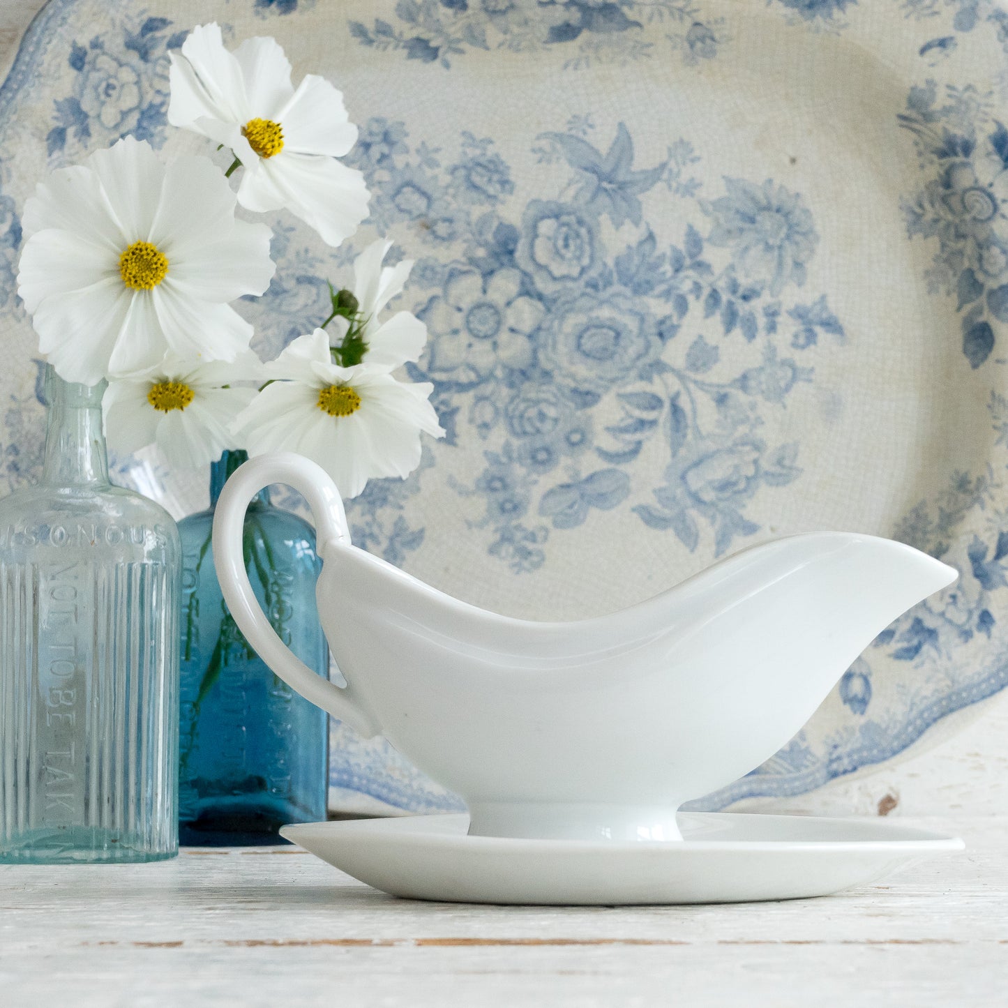 Vintage French Ironstone Sauce Boat
