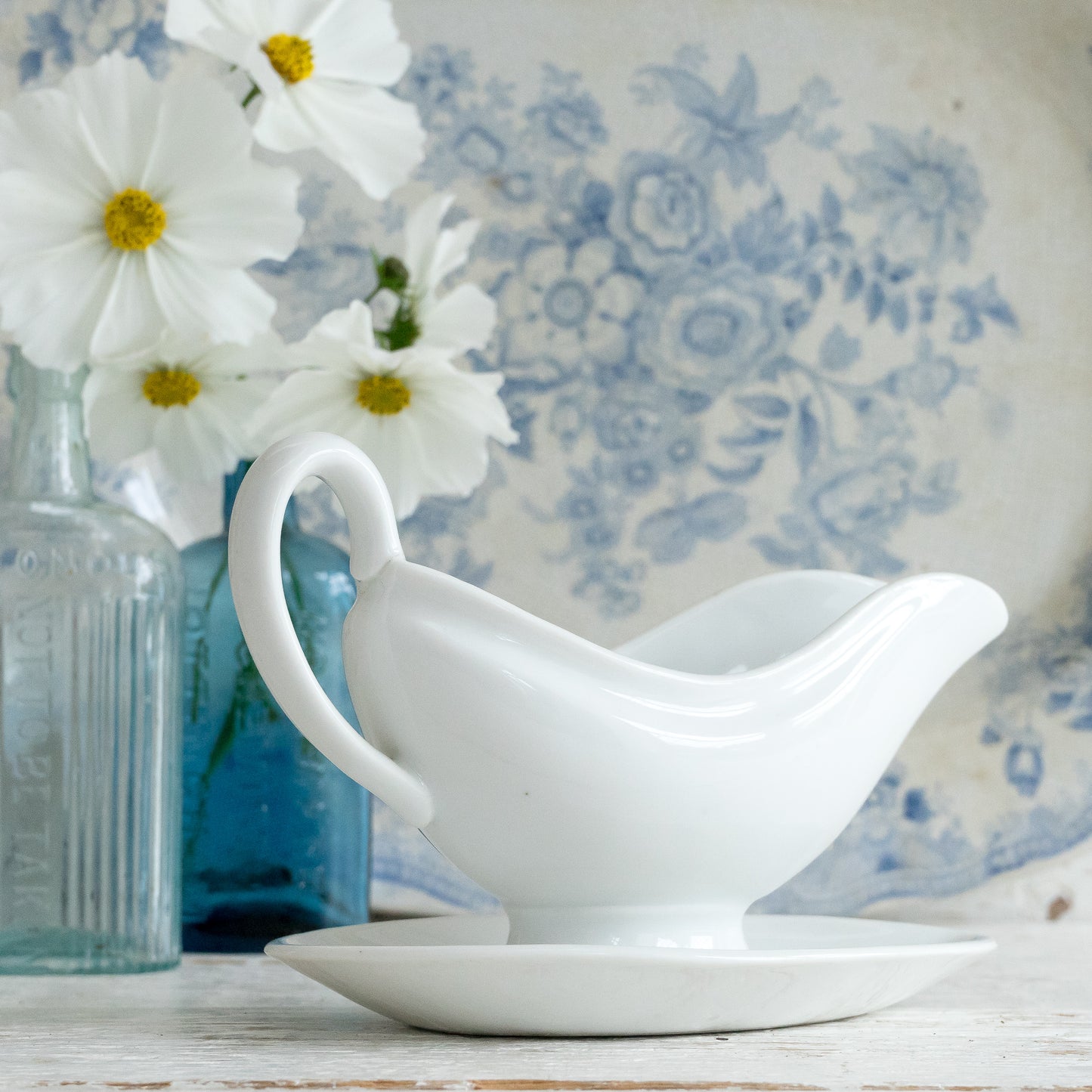 Vintage French Ironstone Sauce Boat