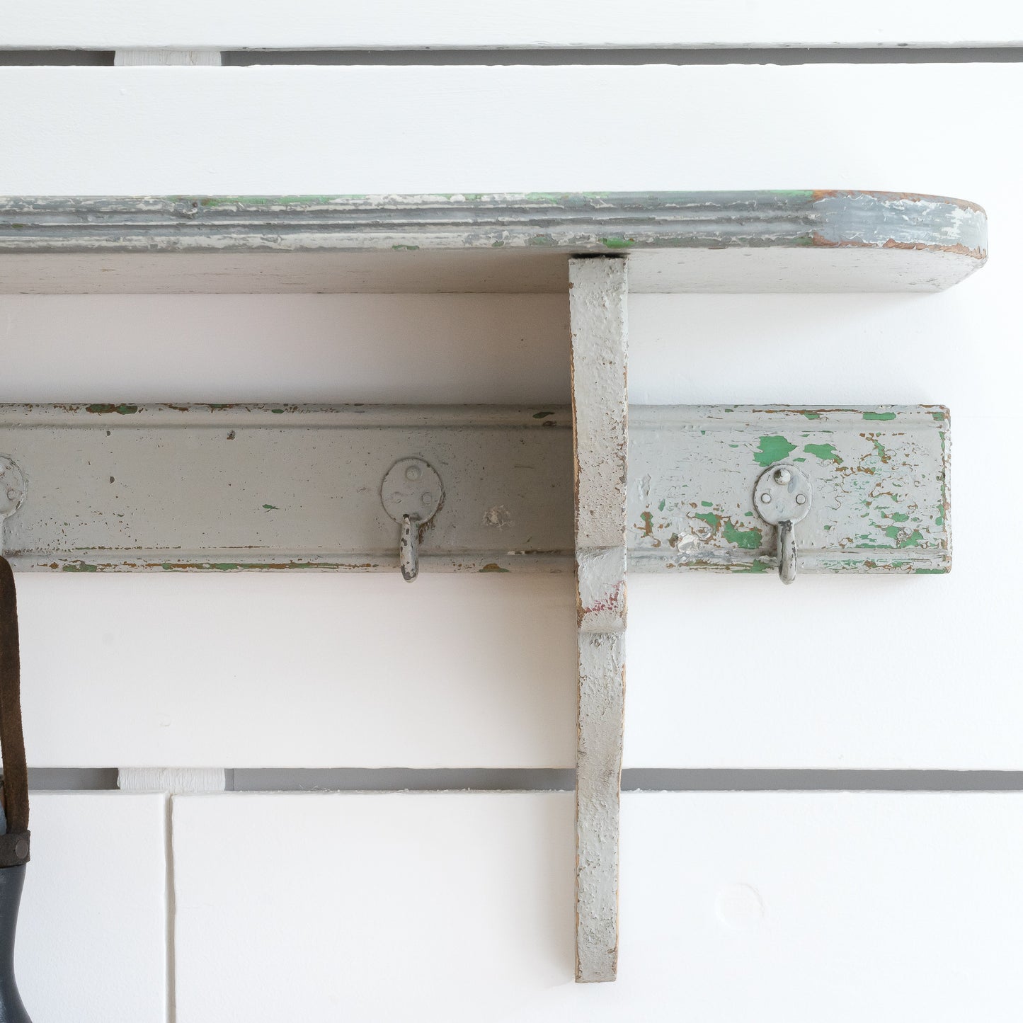VINTAGE FRENCH PAINTED GAME SHELF