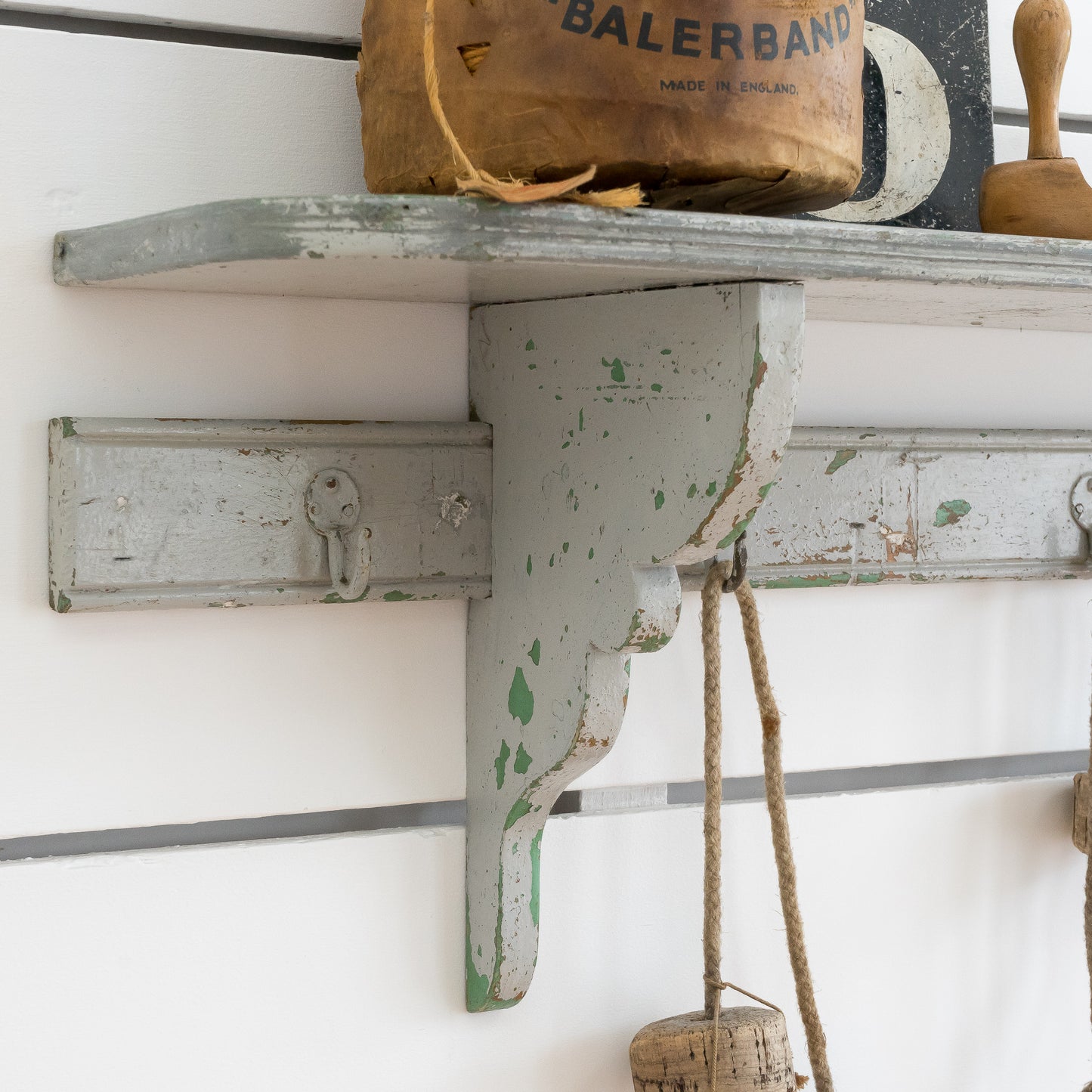 VINTAGE FRENCH PAINTED GAME SHELF