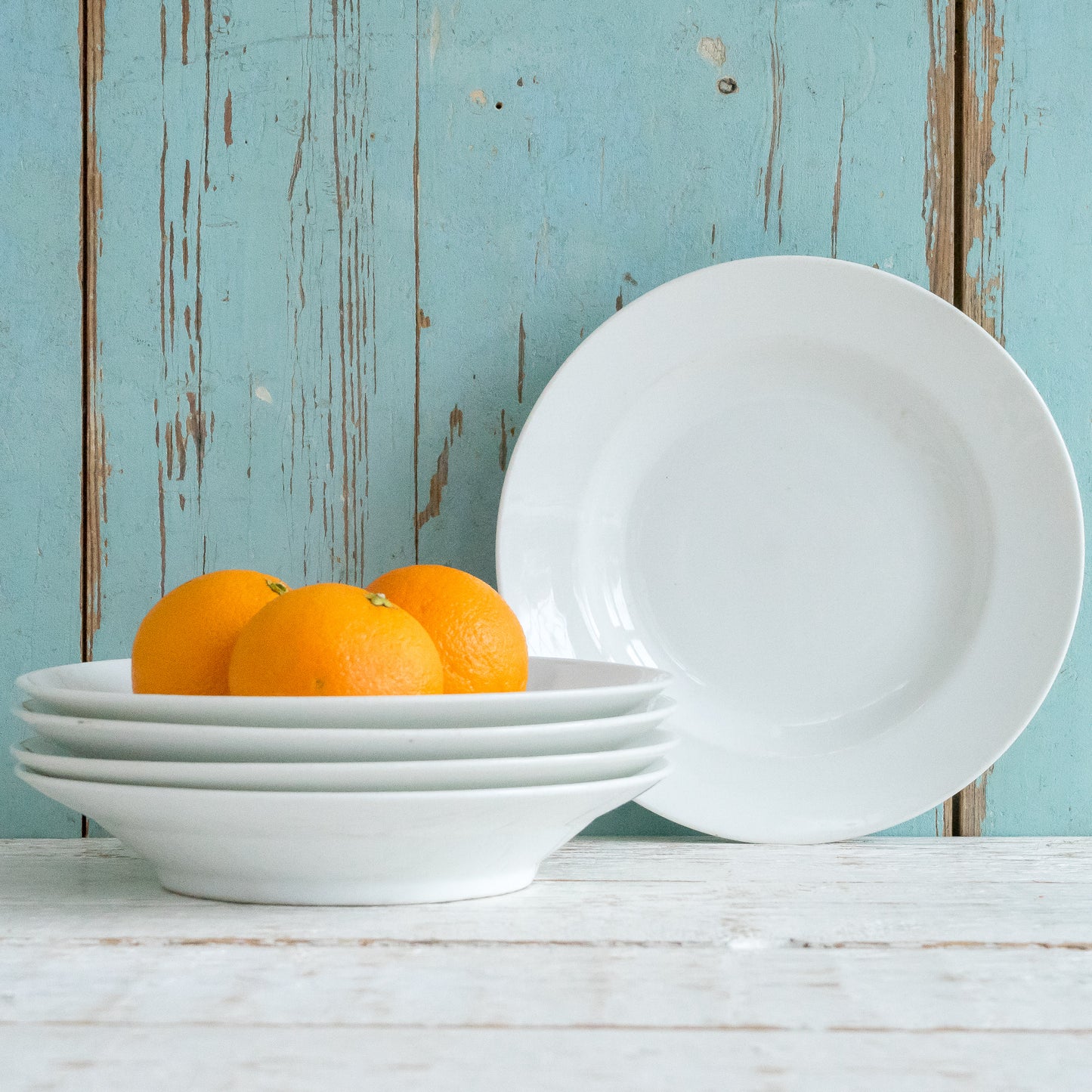 Vintage French White Ironstone Bowl