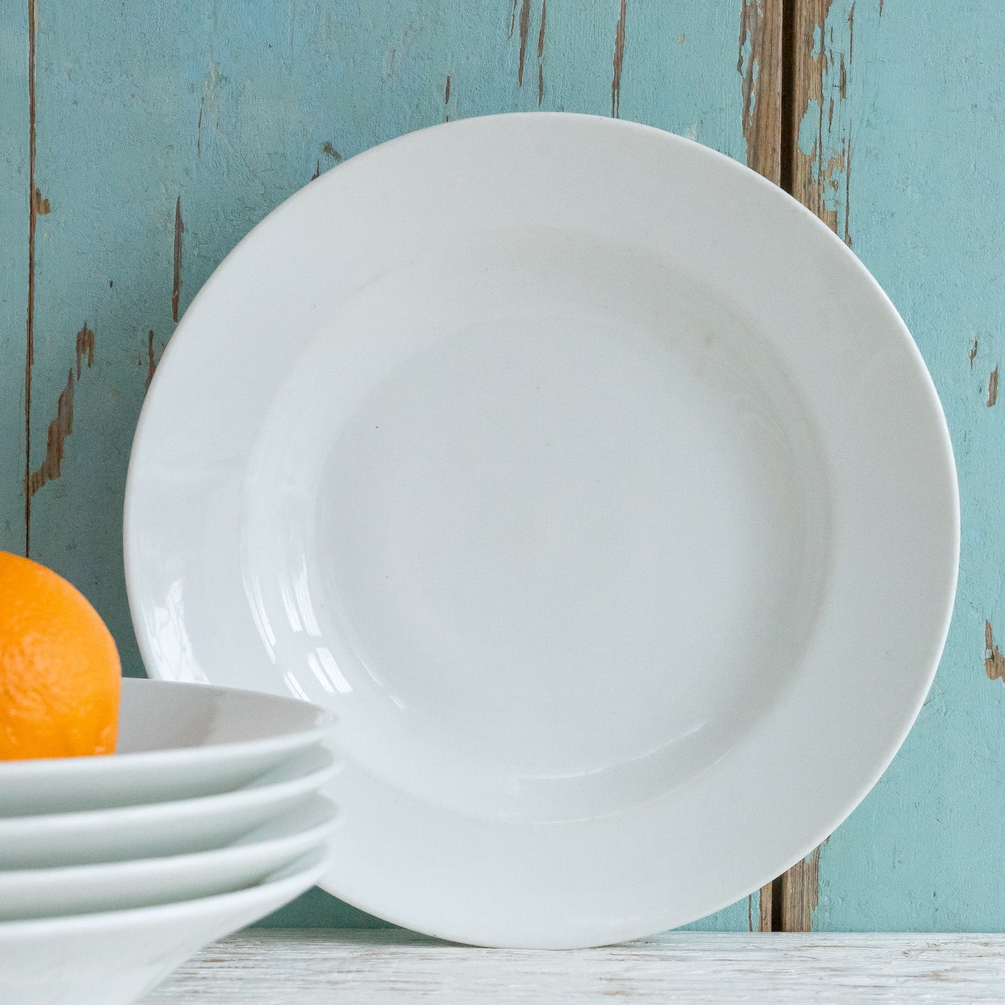 Vintage French White Ironstone Bowl