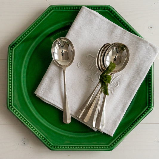 6 Mappin & Webb Rattail Design Soup Spoons