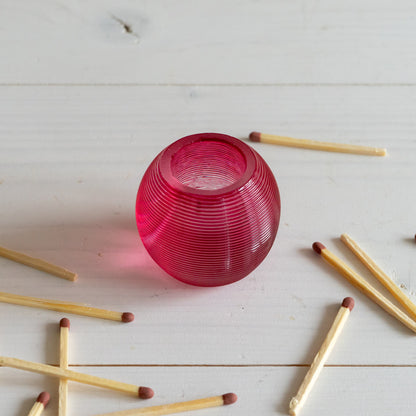 Antique Pink Glass Match Striker
