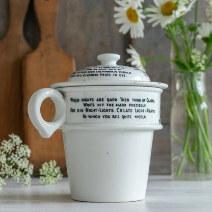 Antique White Ironstone Clarks Pyramid Food Warmer