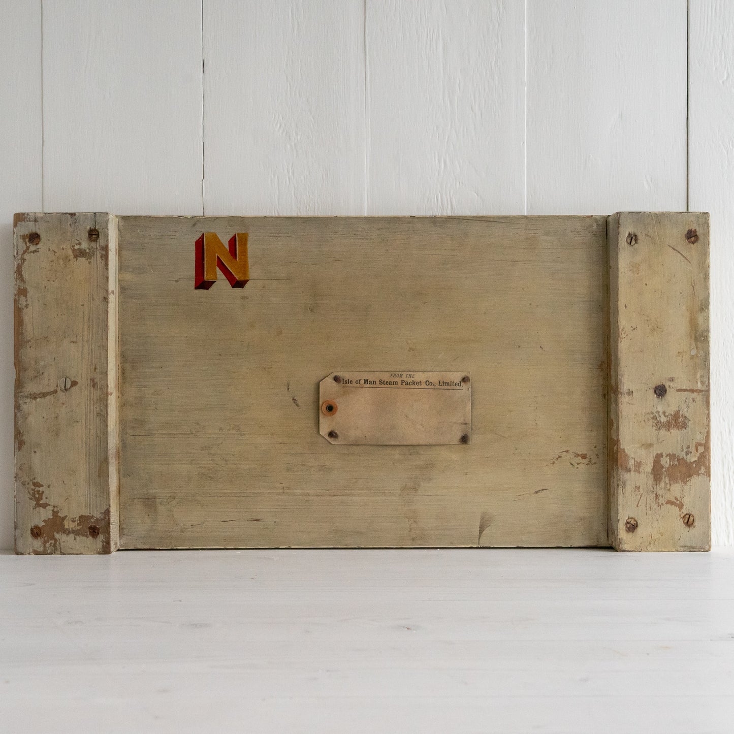 Antique Hand Painted Smoking Prohibited Wooden Sign
