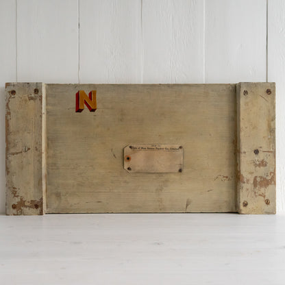 Antique Hand Painted Smoking Prohibited Wooden Sign