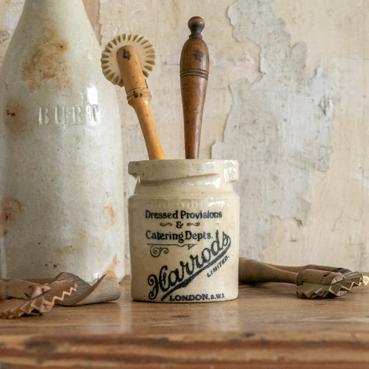 Antique Stoneware HARRODS Preserve Pot