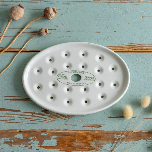 Early White Ironstone Drainer by Grimwade