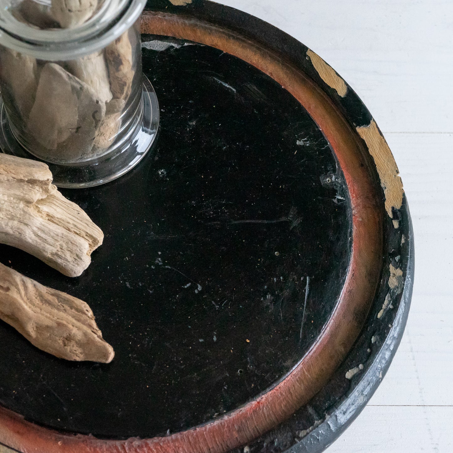 Large Ebonsied Wooden Dome Base