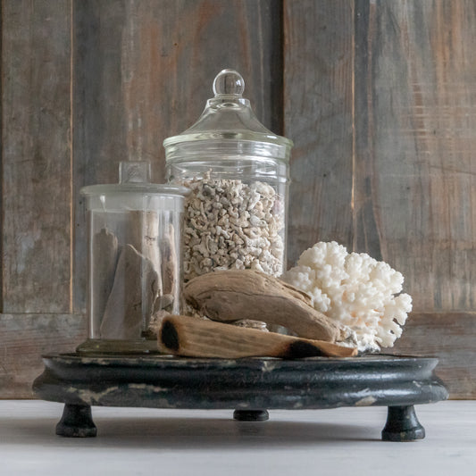 Large Ebonsied Wooden Dome Base