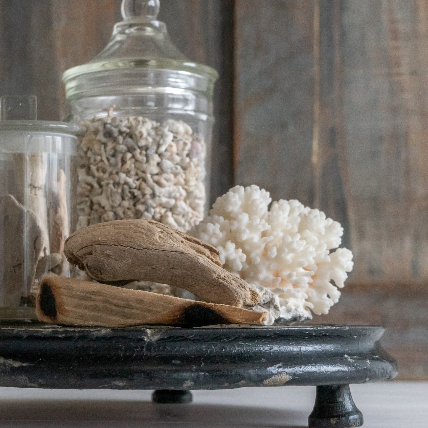 Large Ebonsied Wooden Dome Base