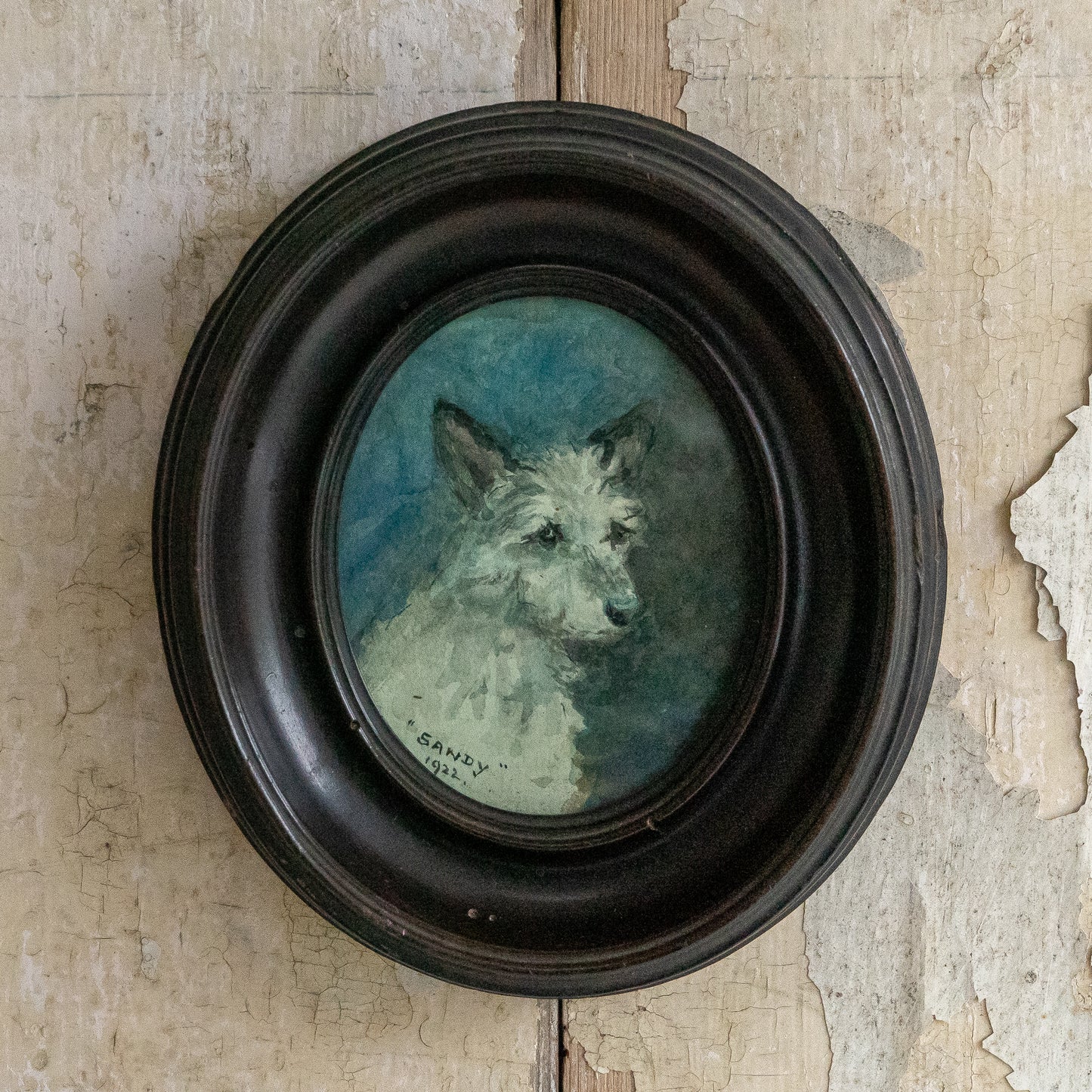 Little Watercolour painting of a Cute Pup