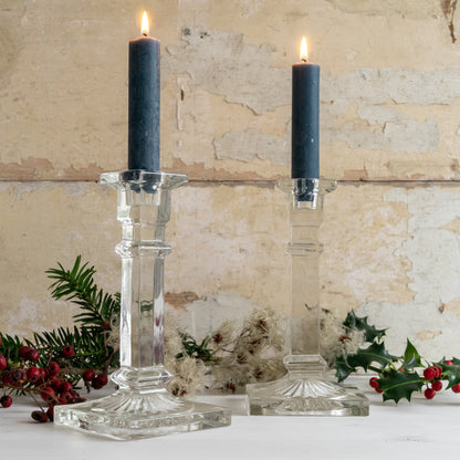 Pair of Glass Candlesticks